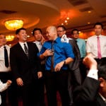 All the single guys catching the garter toss photo by Daniel Stark Photography, Portland, Oregon.