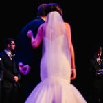 Sophia and Mark get have their wedding at Portland Center Stage in the Gerding Theater in the Pearl district. Photographed by Daniel and Lindsay Stark of Daniel Stark Photography. (25)