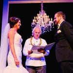Sophia and Mark get have their wedding at Portland Center Stage in the Gerding Theater in the Pearl district. Photographed by Daniel and Lindsay Stark of Daniel Stark Photography. (24)