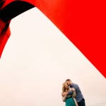 Engagement photos at Olympic Sculpture Park in Seattle by wedding photographers, Daniel and Lindsay Stark of Stark Photography. (6)
