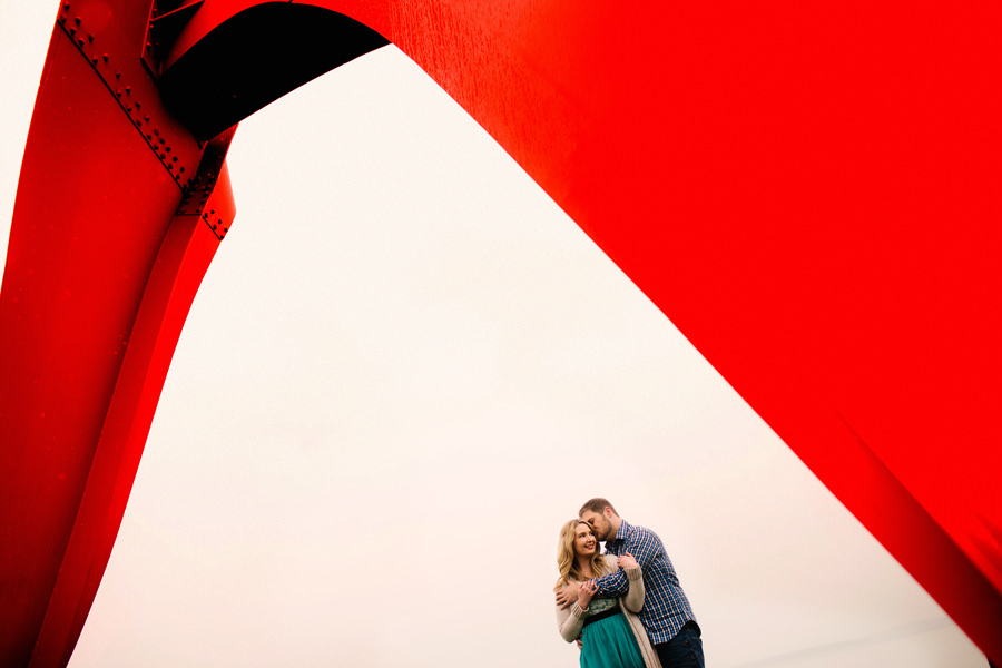 Engagement photos at Olympic Sculpture Park in Seattle by wedding photographers, Daniel and Lindsay Stark of Stark Photography. (6)