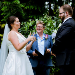 A wedding in Bambridge Island at the Islandwood Retreat in the forest of Washington by Stark Photography.