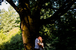 Beautiful nature tree forest engagement photo shoot at Hoyt Arboretum in Portland