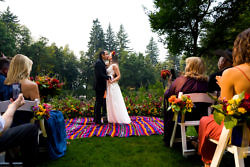 first kiss for a married couple at bridal veil lakes