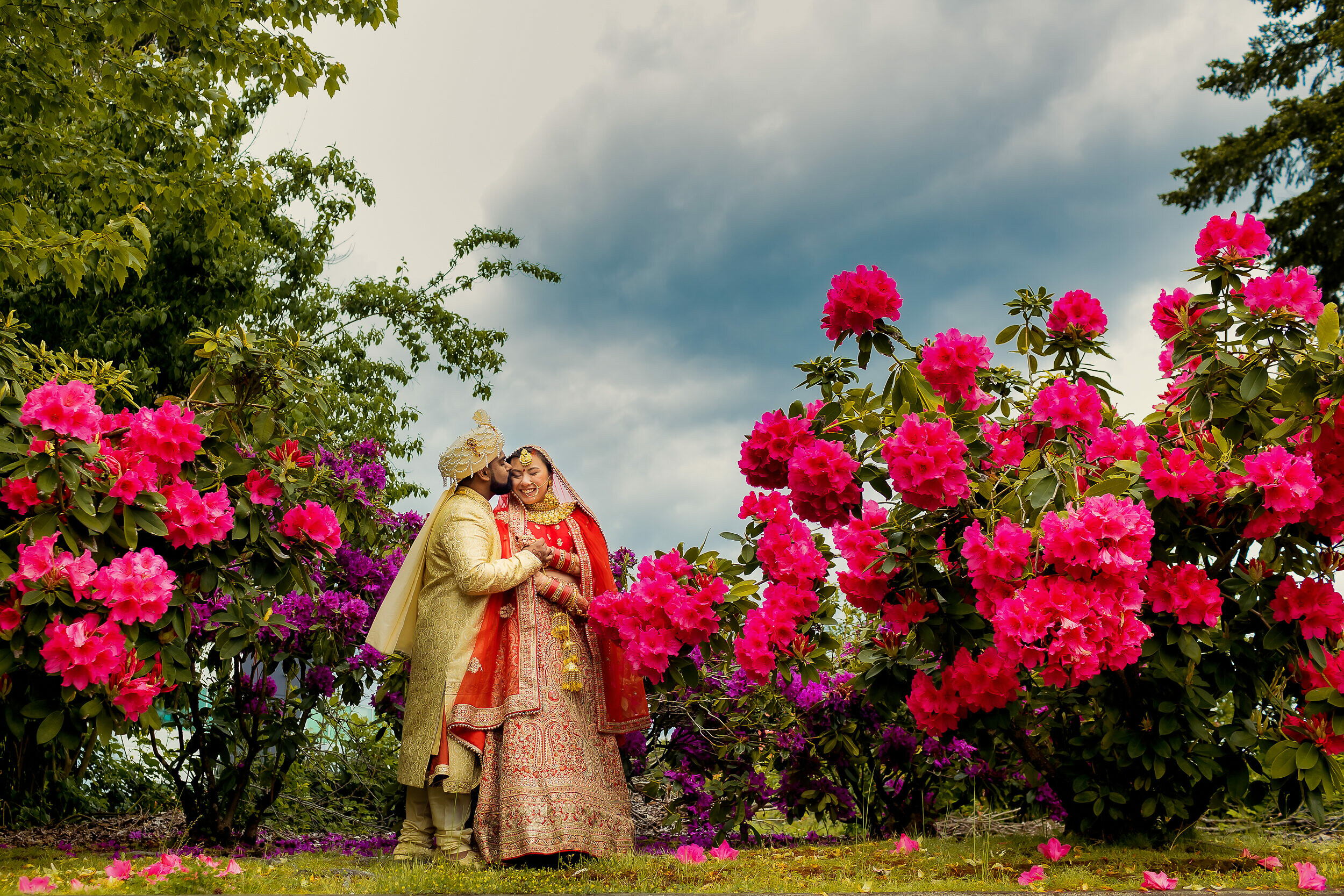 Portland of an Indian Wedding couple in Portland Oregon