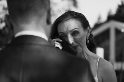 Emotional wedding vows during an Oregon wedding.
