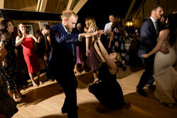 wedding reception at timberline lodge in Oregon